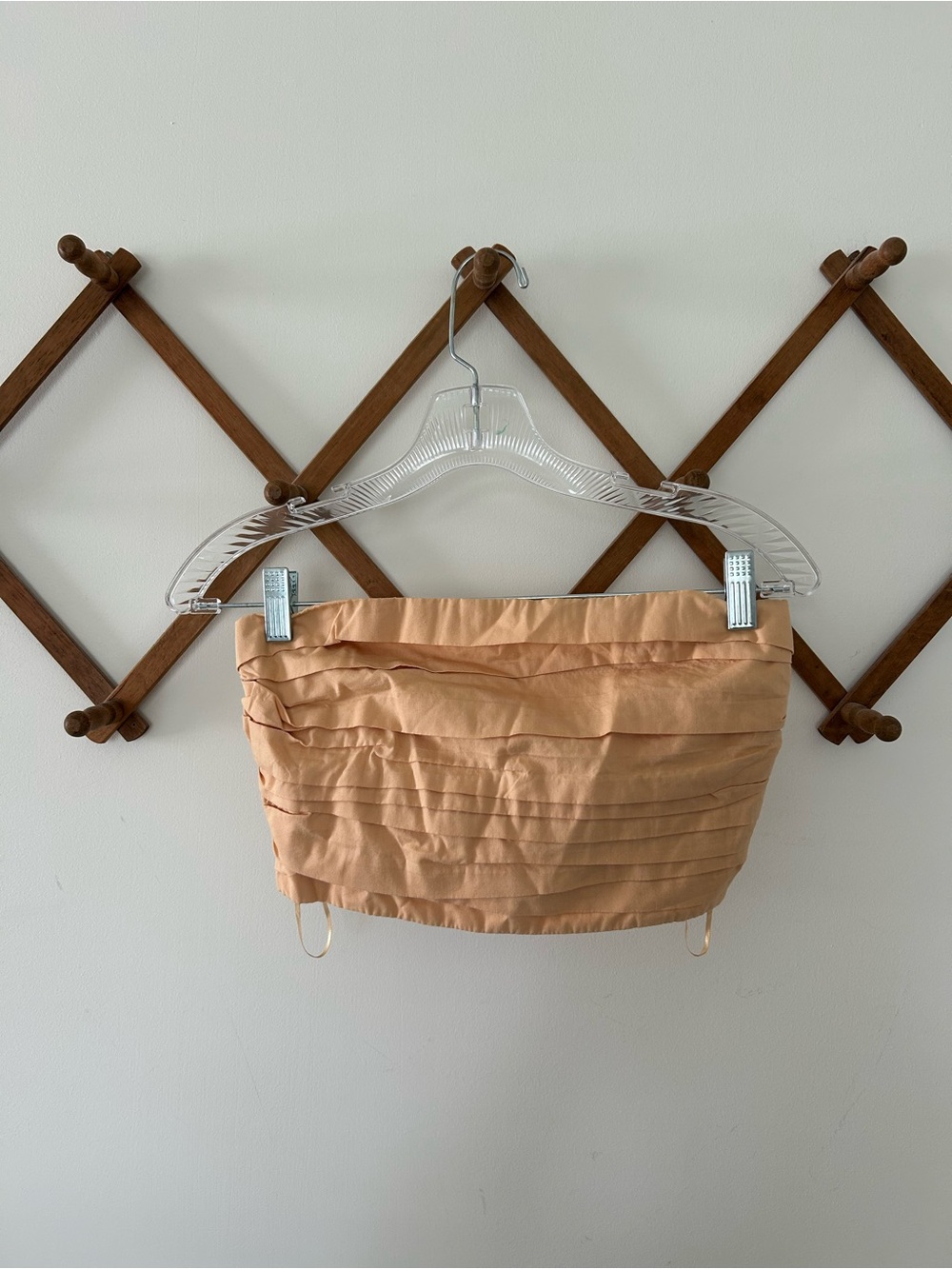 Abercrombie & Fitch Peach Pleated Strapless Tank